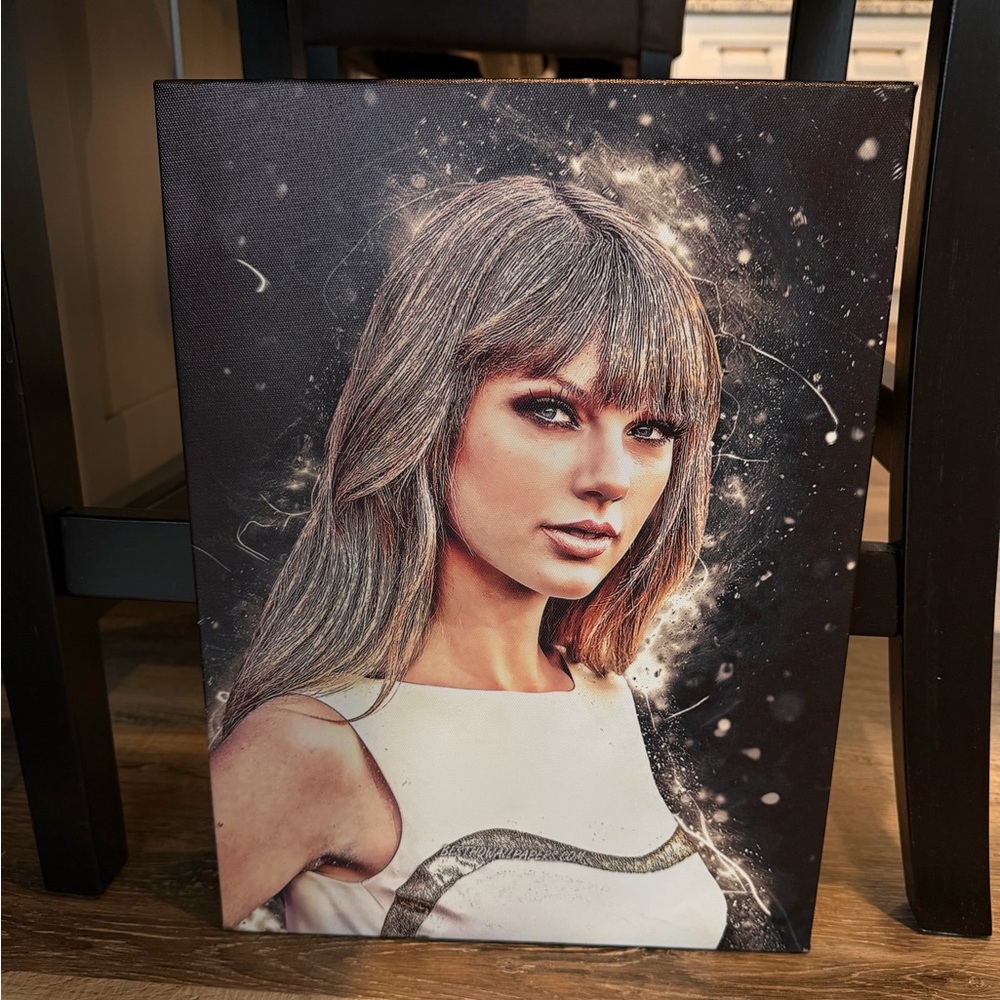 Taylor Swift Concert Portrait Mounted Canvas Wall Art Best HD Wallpapers 12”X16”